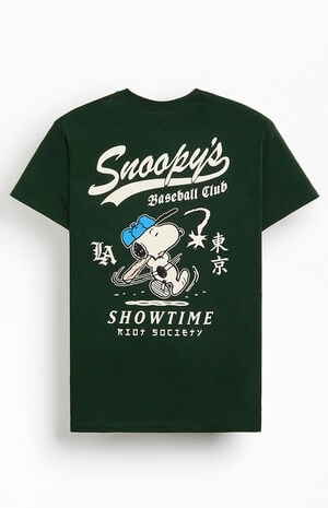 Riot Society Snoopy Baseball Showtime T-Shirt