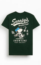Riot Society Snoopy Baseball Showtime T-Shirt