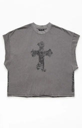 FUTURE SAINT Refuse Limits Cropped Muscle T-Shirt