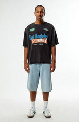Pacsun Black Speedway Waffle Knit T-Shirt