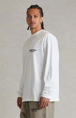 Fear of God ESSENTIALS Bright White Classic Long Sleeve T-Shirt