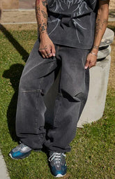 Pacsun Mason Baggy Barrel Jeans Dart Black