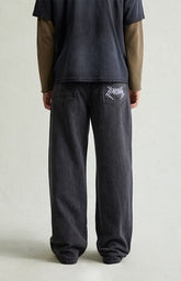 Pacsun Blake Extreme Baggy Jeans Drawstring Graphic Faded Black
