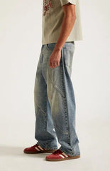 Pacsun Dylan Baggy Jeans Seamed Medium Blue