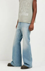 Pacsun Jordan Baggy Bootcut Jeans Medium Blue