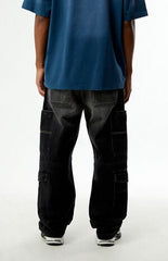 Pacsun Dylan Baggy Jeans Cargo Faded Black