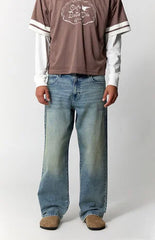 Pacsun Dylan Baggy Jeans Stretch Light Blue