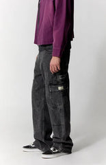 Pacsun Dylan Baggy Jeans Cargo Carpenter Faded Black