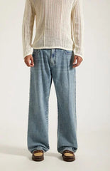 Pacsun Dylan Baggy Jeans Studded Medium Blue
