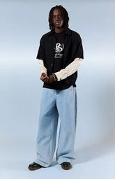 Pacsun Ryder Ultra Baggy Jeans Light Blue