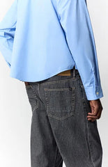 Pacsun Dylan Baggy Jeans Pinstripe Black