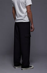 FIELD OF STUDY by Pacsun Valencia Baggy Trousers Stretch Cargo Black