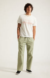 Pacsun Olive Straight Leg Linen Pants