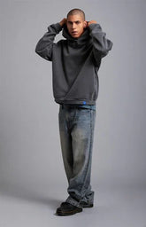 A.R.C. Black Vintage Wash Heavyweight Fleece Hoodie
