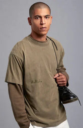 A.R.C. Green Vintage Wash Heavyweight Oversized T-Shirt