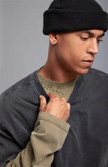 A.R.C. Green Vintage Wash Heavyweight Oversized Long Sleeve T-Shirt