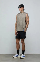 A.R.C. Khaki Vintage Wash Comfort Cut Off Muscle T-Shirt