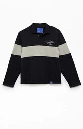 A.R.C. Black Rugby Long Sleeve Polo Shirt