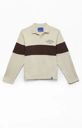 A.R.C. Gray Long Sleeve Rugby Polo Shirt