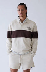 A.R.C. Gray Long Sleeve Rugby Polo Shirt