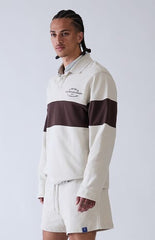 A.R.C. Gray Long Sleeve Rugby Polo Shirt