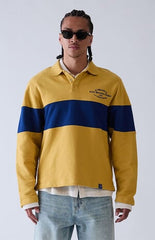 A.R.C. Yellow Long Sleeve Rugby Polo Shirt
