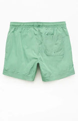 Pacsun Green Crinkle 4.5" Swim Trunks