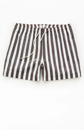 Pacsun Sand Striped Seersucker 4.5" Swim Trunks