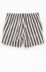 Pacsun Sand Striped Seersucker 4.5" Swim Trunks