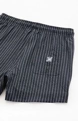Pacsun Black Sandbar Striped Seersucker 4.5" Swim Trunks
