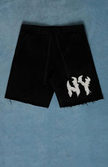 NY Raw Applique Baggy Sweat Shorts