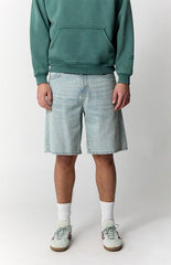 Pacsun Parker Baggy Jean Shorts Light Blue Tint