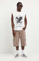 Pacsun Austin Extreme Baggy Jean Shorts Cargo Brown
