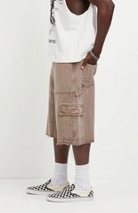 Pacsun Austin Extreme Baggy Jean Shorts Cargo Brown