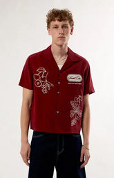 Pacsun Red Cherry Sweet Core Camp Shirt