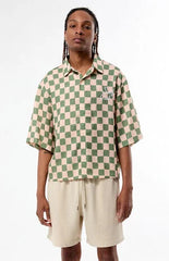 Pacsun Checkerboard Surf Club Camp Shirt