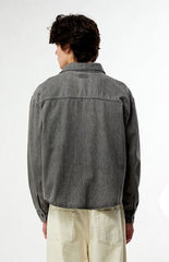Pacsun Washed Black Denim Long Sleeve Shirt