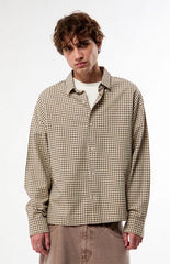 Pacsun Micro Plaid Flannel Long Sleeve Shirt