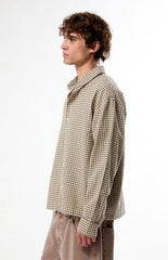 Pacsun Micro Plaid Flannel Long Sleeve Shirt