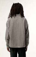 Pacsun Black & White North Plaid Long Sleeve Shirt