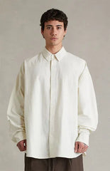 Fear of God ESSENTIALS Ivory Signature Button Up Long Sleeve Shirt