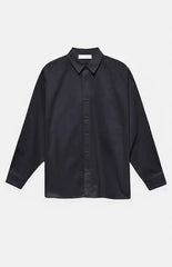 Fear of God ESSENTIALS Vintage Black Signature Button Up Long Sleeve Shirt
