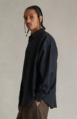 Fear of God ESSENTIALS Vintage Black Signature Button Up Long Sleeve Shirt