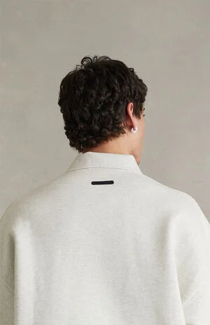 Fear of God ESSENTIALS Oatmeal Heather Signature '90s Polo Sweatshirt