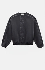 Fear of God ESSENTIALS Vintage Black Active Trace Modern Crew Neck Sweatshirt