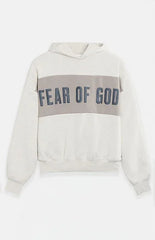 Fear of God ESSENTIALS Vanilla Paneled Cropped Relaxed Hoodie