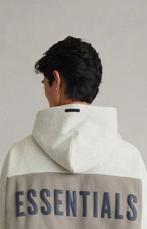 Fear of God ESSENTIALS Vanilla Paneled Cropped Relaxed Hoodie