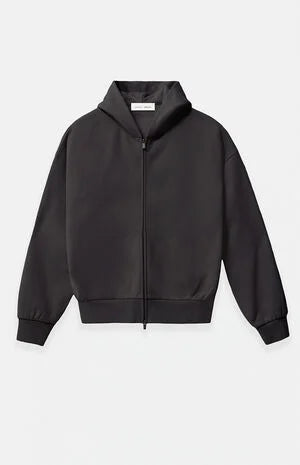 Fear of God ESSENTIALS Vintage Black Classic Zip Up Hoodie