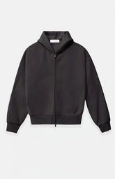 Fear of God ESSENTIALS Vintage Black Classic Zip Up Hoodie