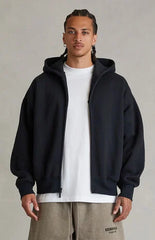 Fear of God ESSENTIALS Vintage Black Classic Zip Up Hoodie